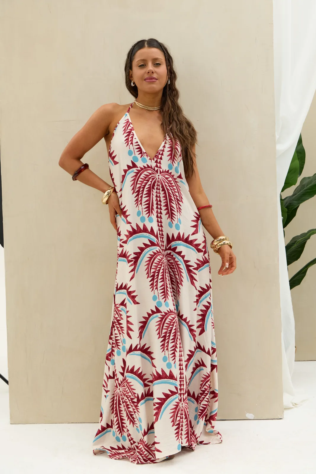 Vestido Palma Rojo