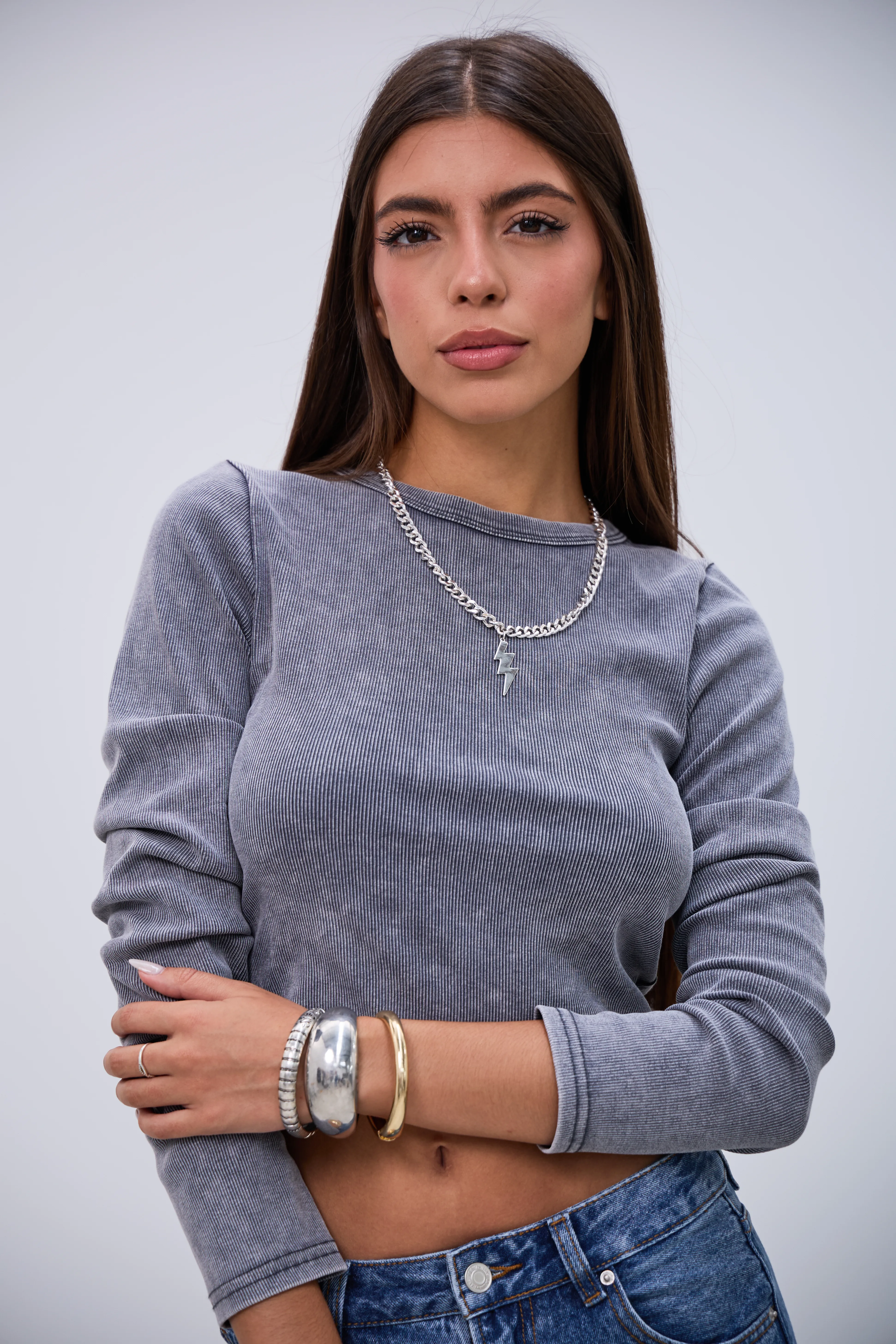 Remera Magnetica Gris L26-3308
