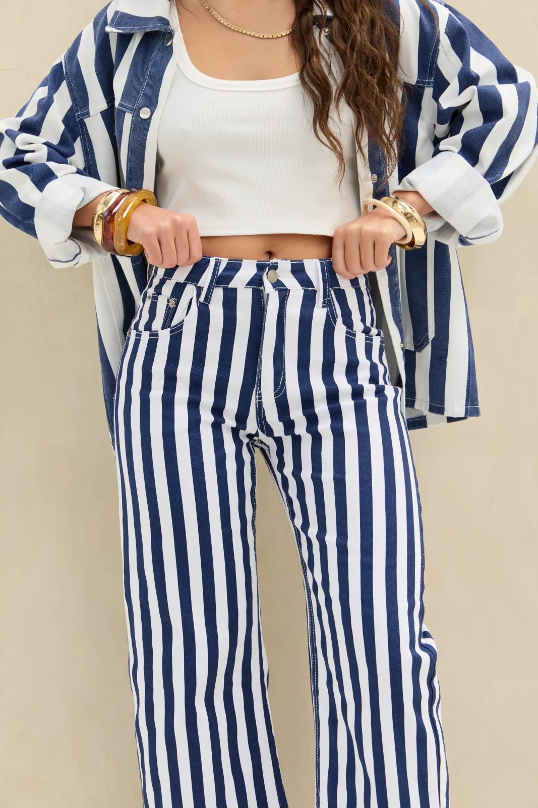 Denim Rayas Azul