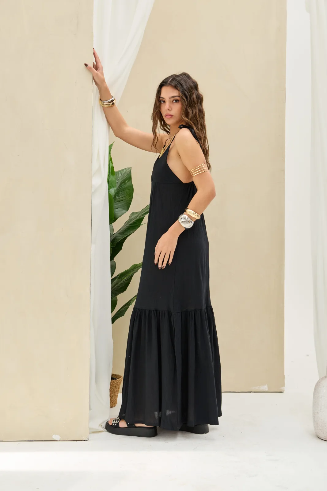 Vestido Lino Negro