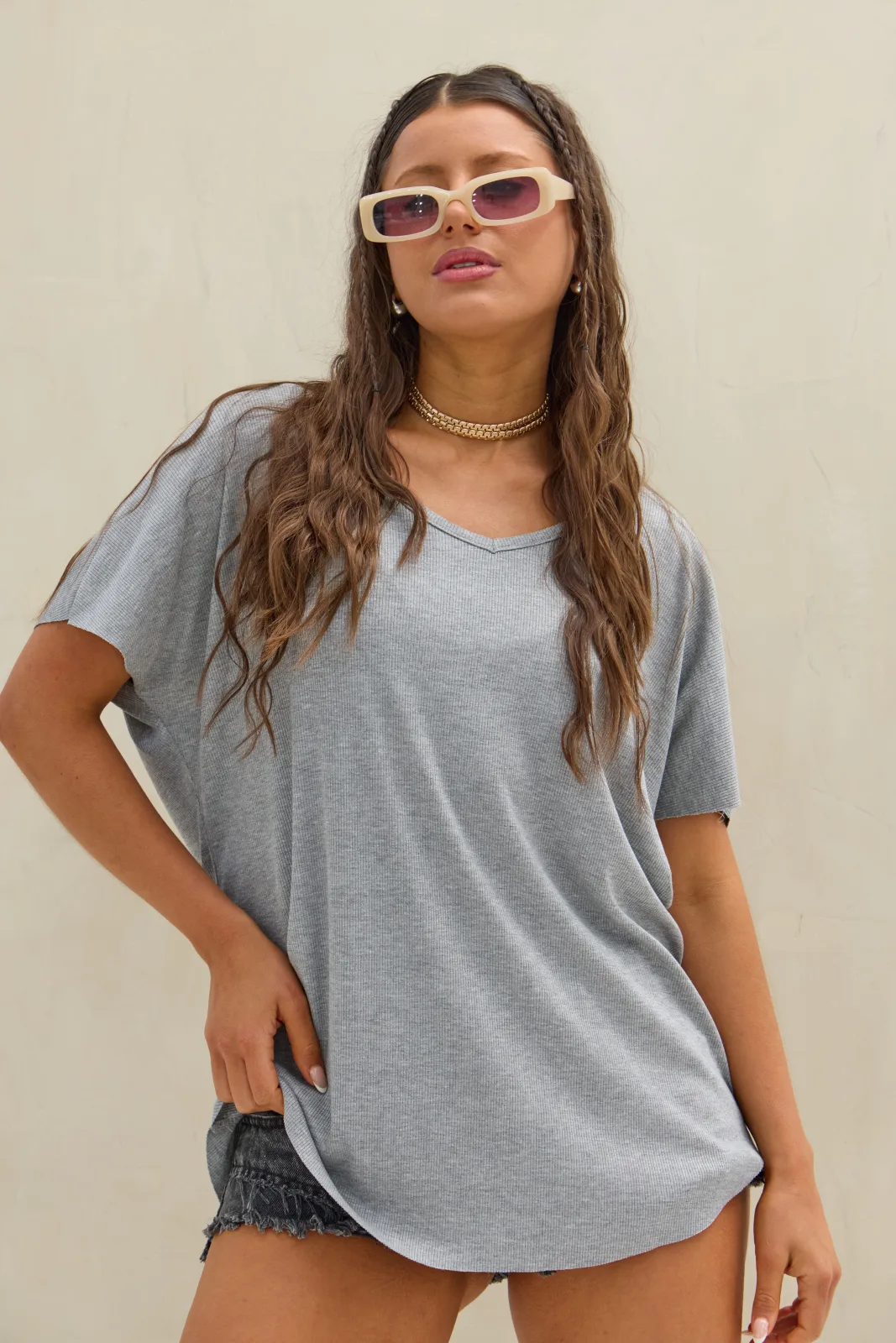 Remera Over Morley Gris