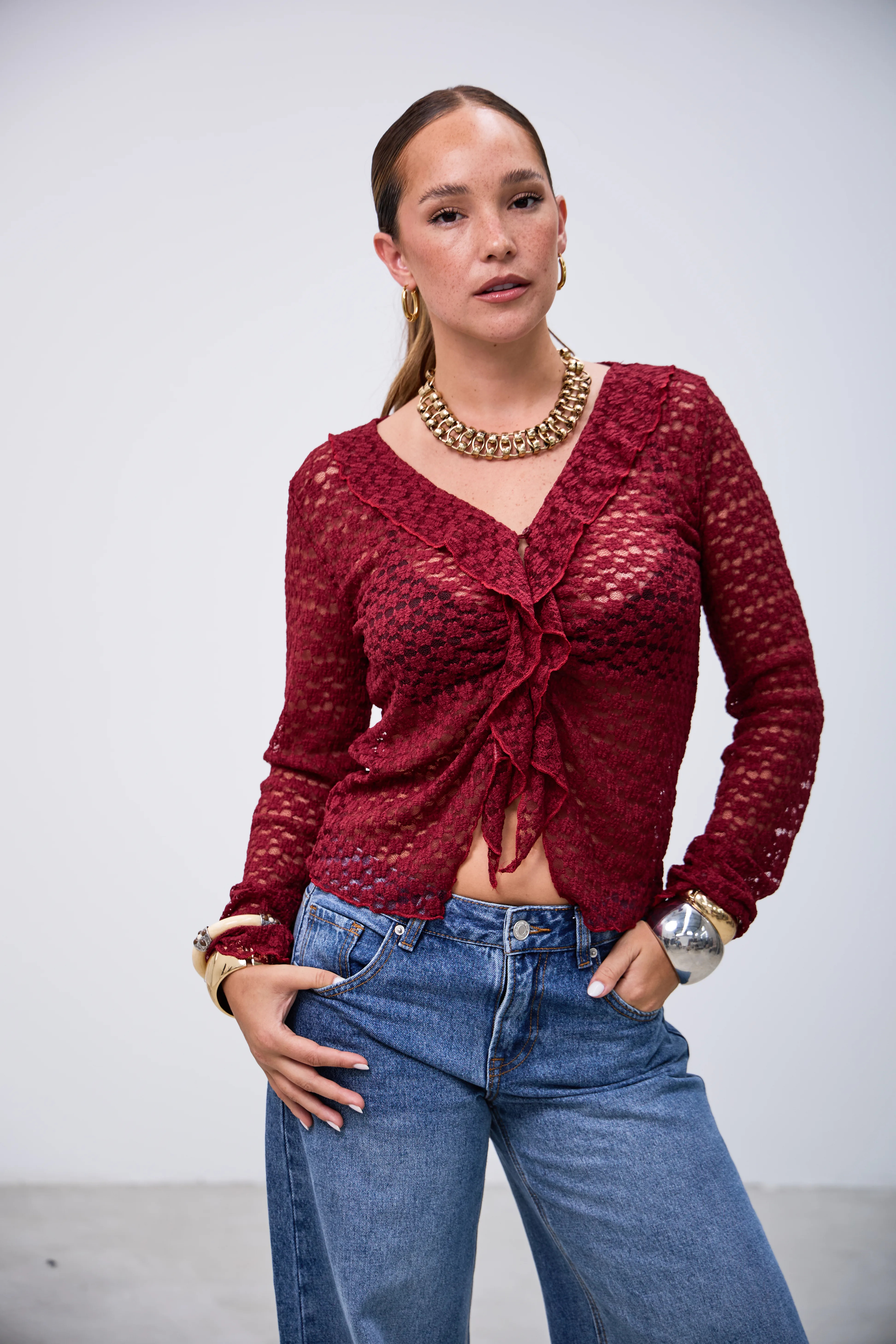 Blusa Poder Bordeaux L26-3327