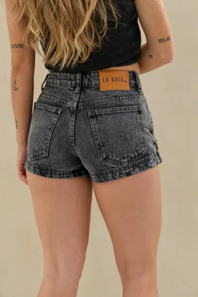 Short Pollera Denim Negro