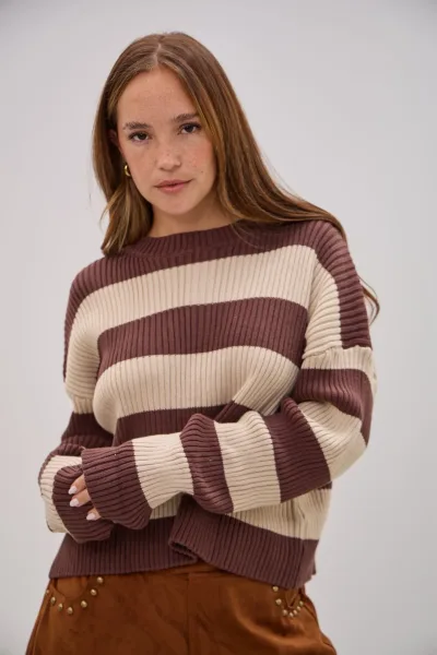 Sweater Dopamina Marron  L26-3369