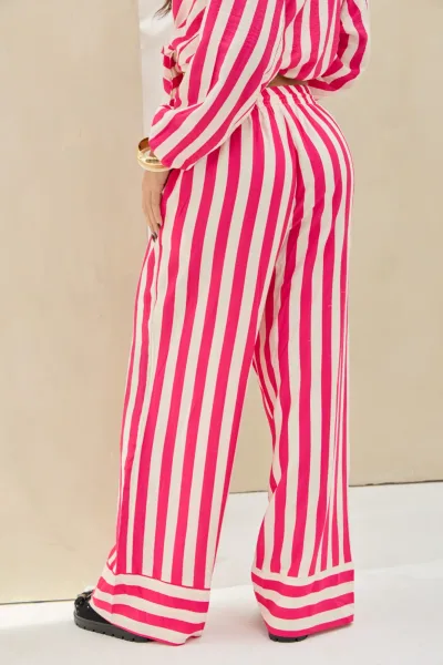 Pantalon Rayas Fucsia