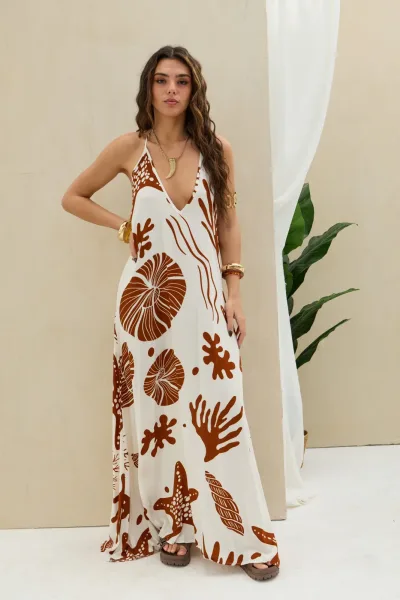 Vestido Shibi Marron