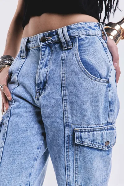 Denim Cargo Icaro Celeste
