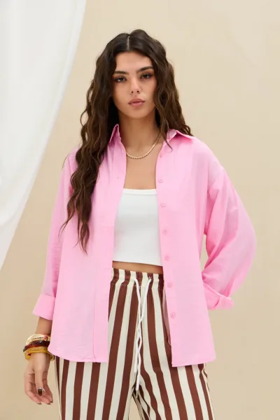 Camisa Lisa Rosa