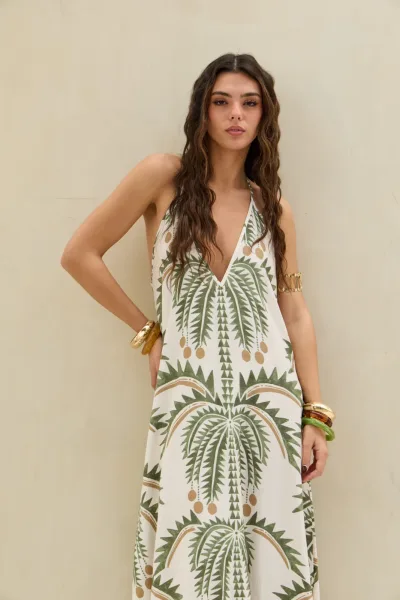 Vestido Palma Verde