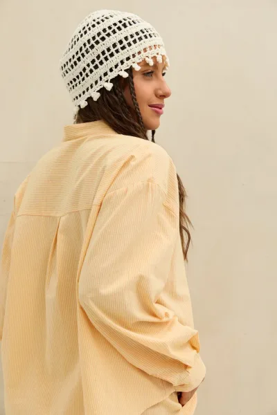 Camisa Rayada Amarillo