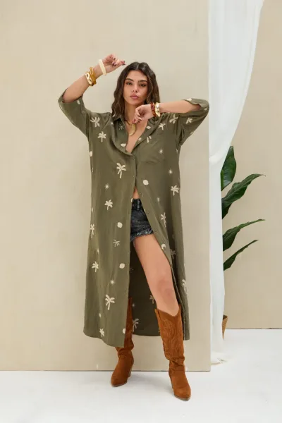 Camisola Bordada Verde