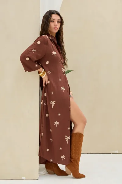 Camisola Bordada Marron