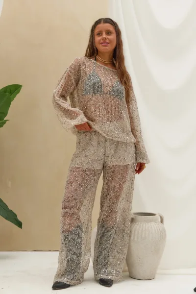 Sweater Brillos Crudo