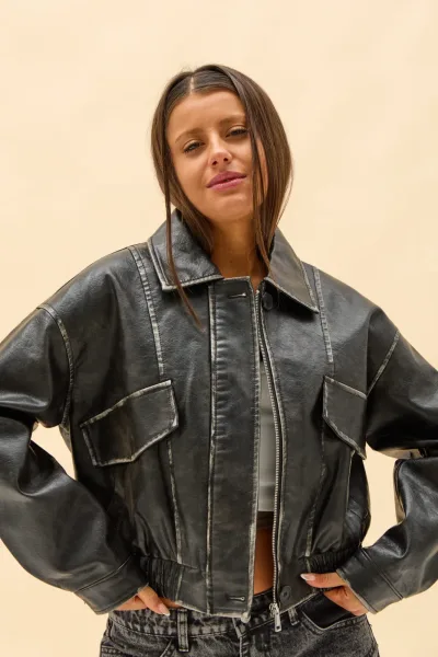 Campera Bomber Eco Negro