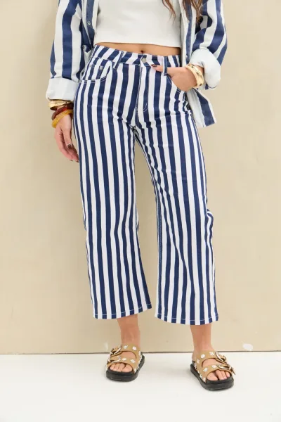 Denim Rayas Azul
