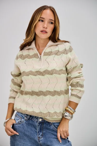 Sweater Voltaje Verde Agua L26-3376