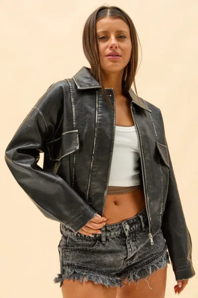 Campera Bomber Eco Negro