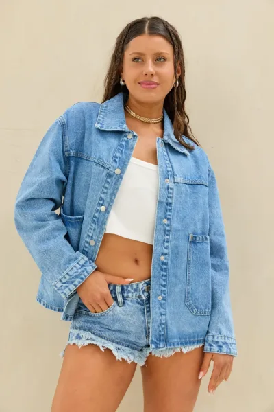 Campera Denim Azul