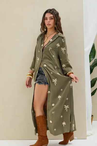 Camisola Bordada Verde
