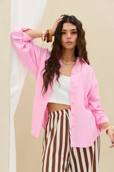 Camisa Lisa Rosa