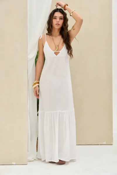 Vestido Lino Blanco