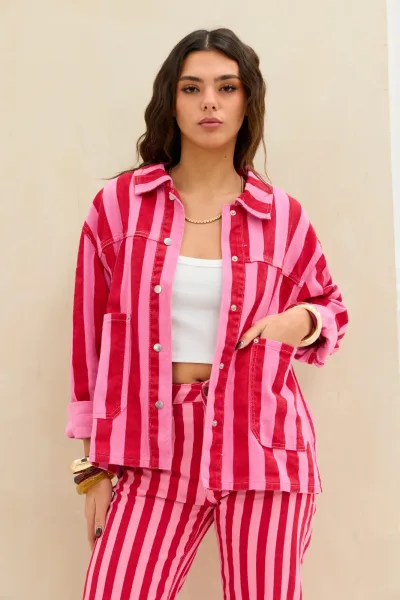 Campera Denim Raya Rojo