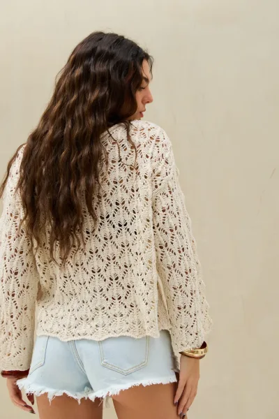 Sweater Tejido Free crudo