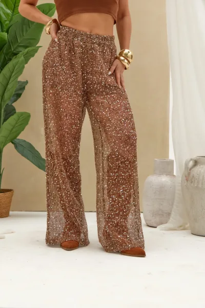 Pantalon Brillos Choco