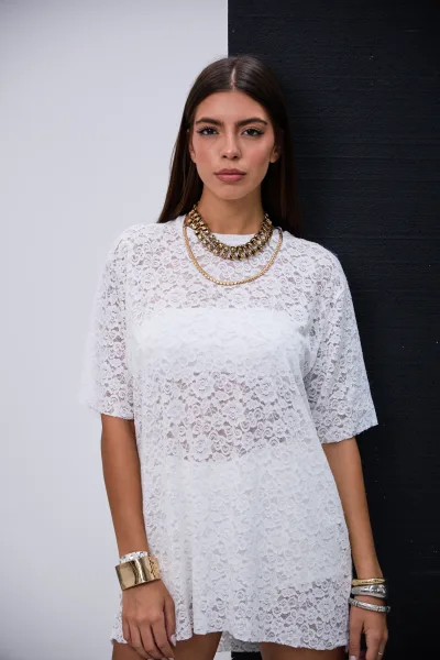 Remeron Encaje Blanco L26-3330