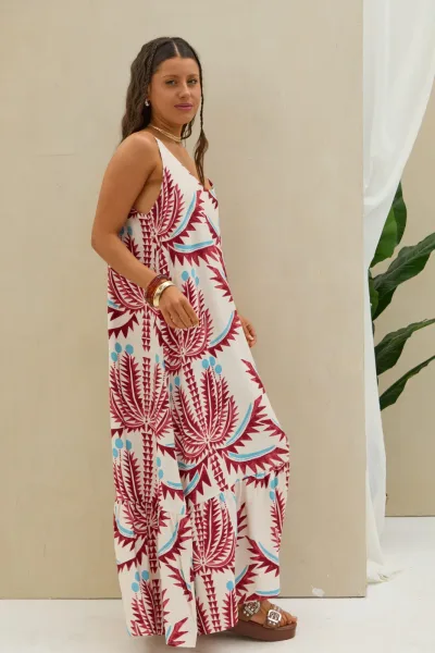 Vestido Estampado Rojo