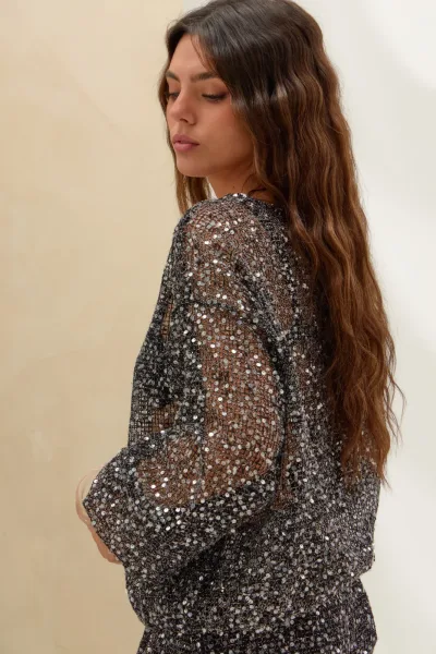 Sweater Brillos Negro