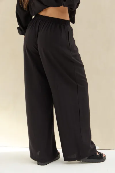 Pantalon Liso Negro