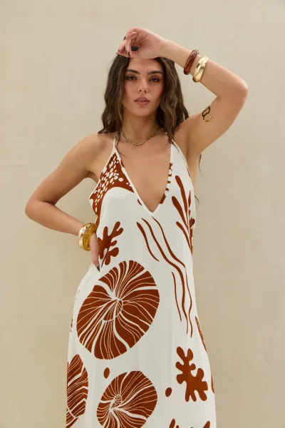Vestido Shibi Marron