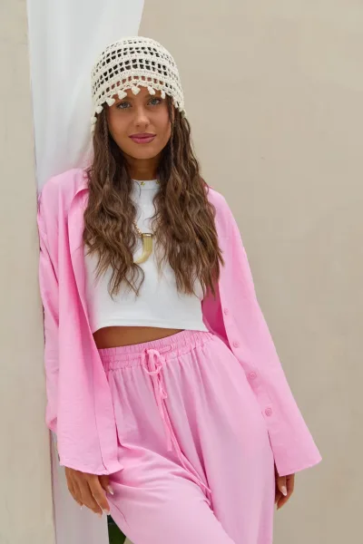 Camisa Lisa Rosa