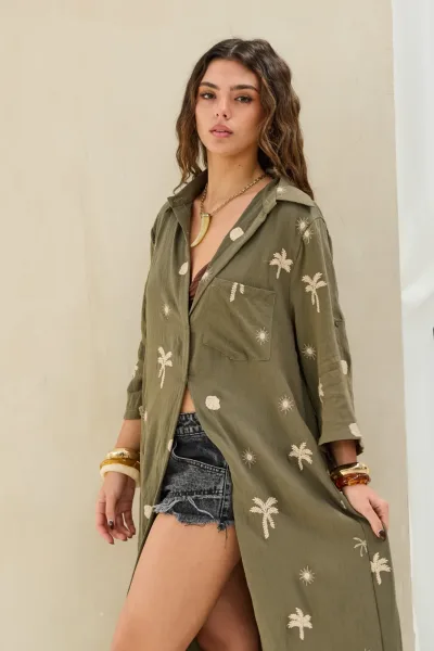 Camisola Bordada Verde