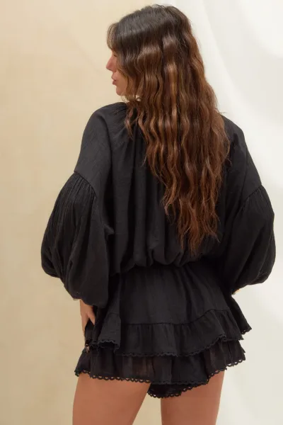 Pollera Volados Negro