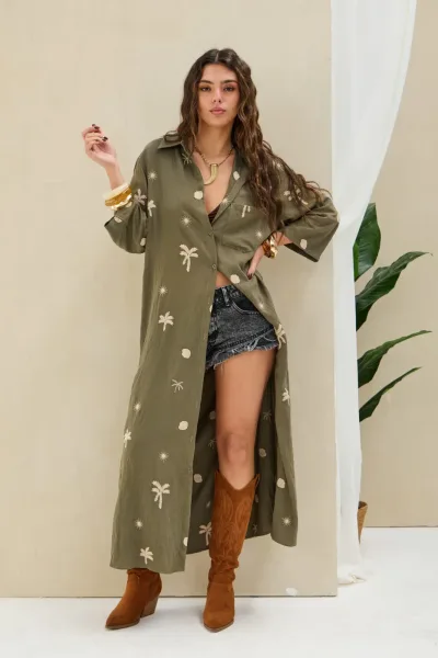 Camisola Bordada Verde