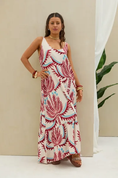 Vestido Estampado Rojo