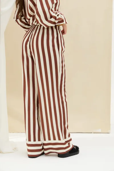 Pantalon Rayas Marron
