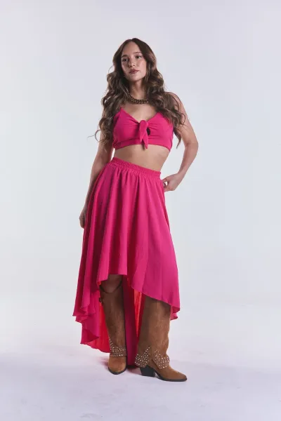 Top Volver Fucsia