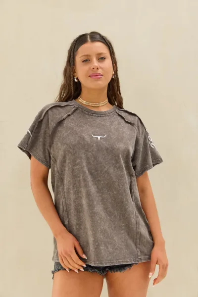 Remera Acid Marron