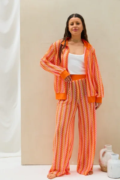 Set Tejido  Adi Naranja