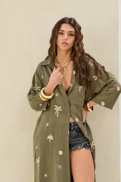 Camisola Bordada Verde