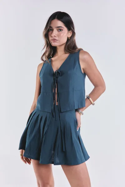 Short Pollera Luz Verde