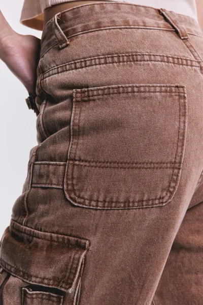 Denim Cargo Safari Camel