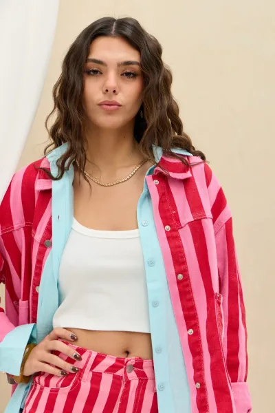Campera Denim Raya Rojo