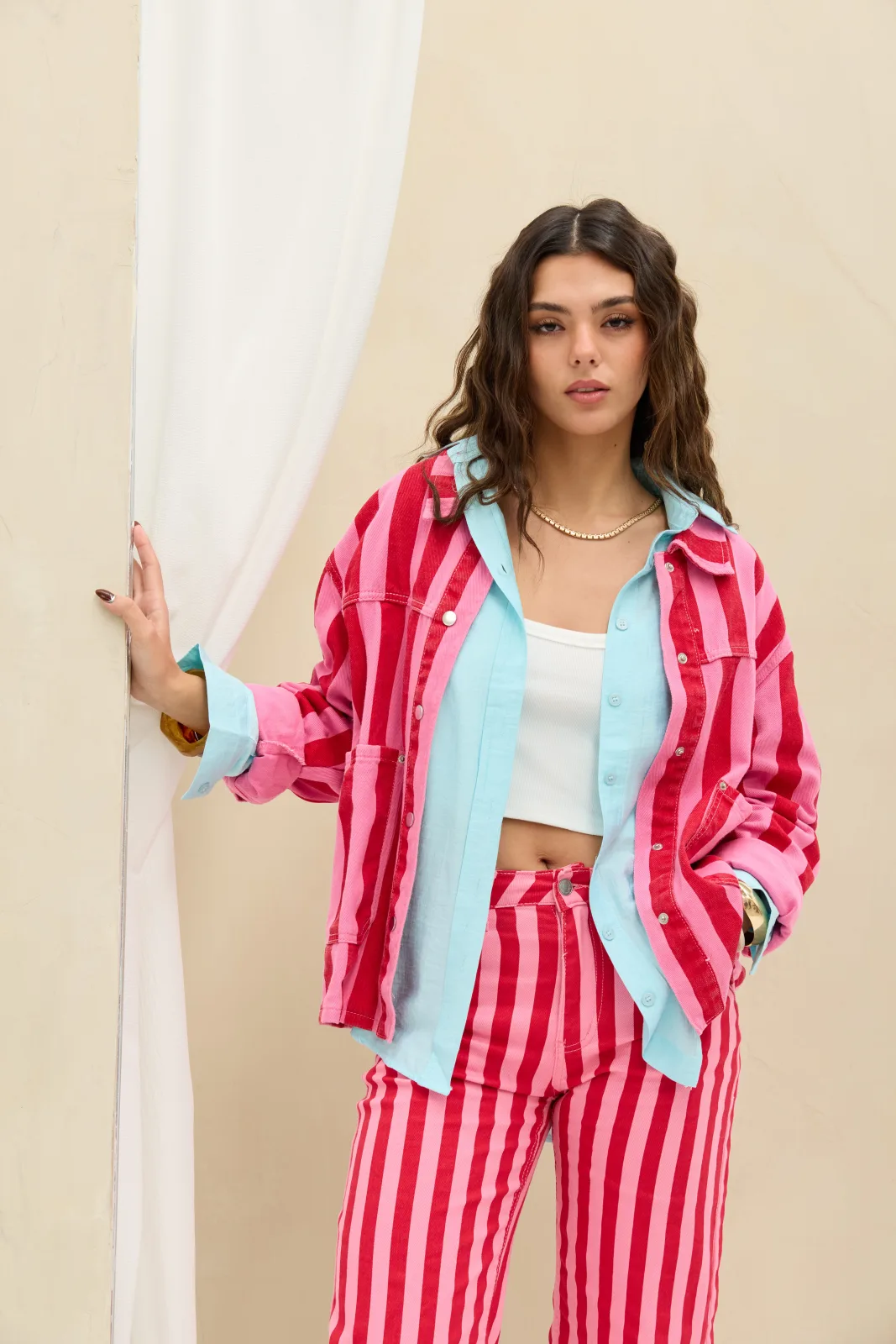Campera Denim Raya Rojo