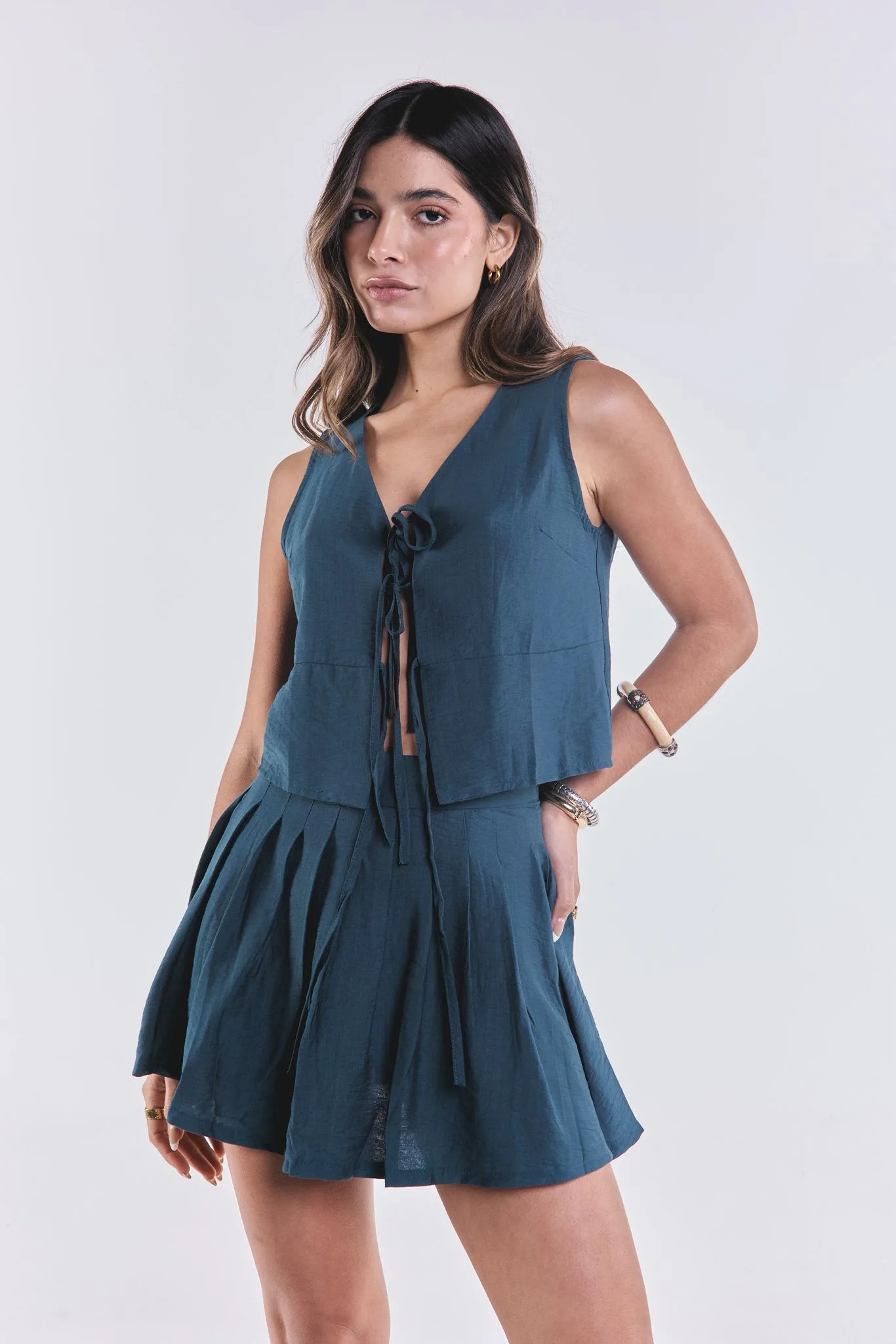 Short Pollera Luz Verde