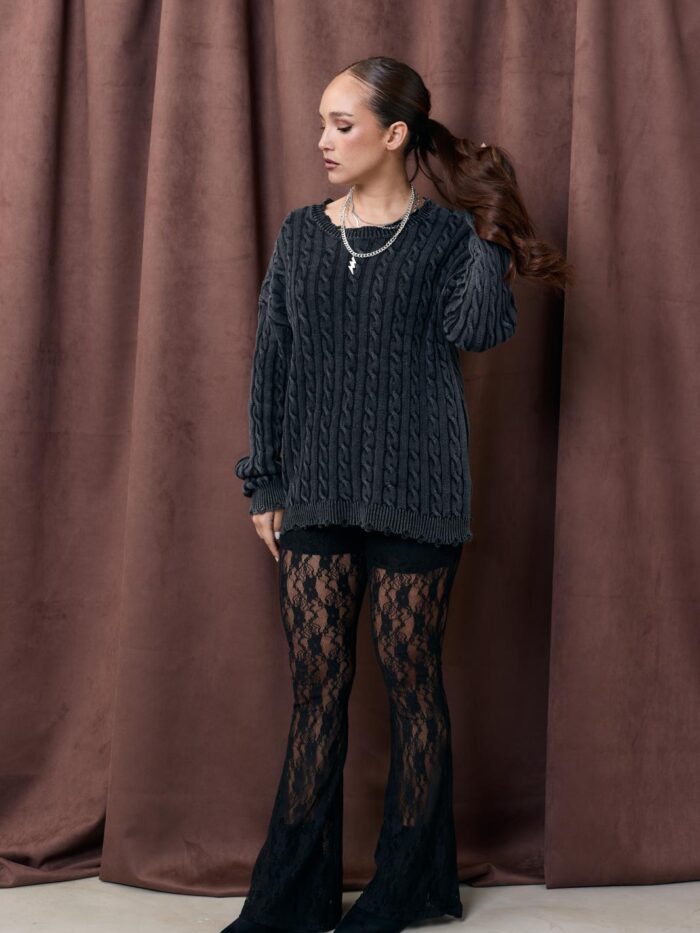 Pantalon encaje negro
