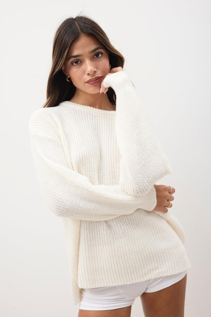 Sweater básico crudo